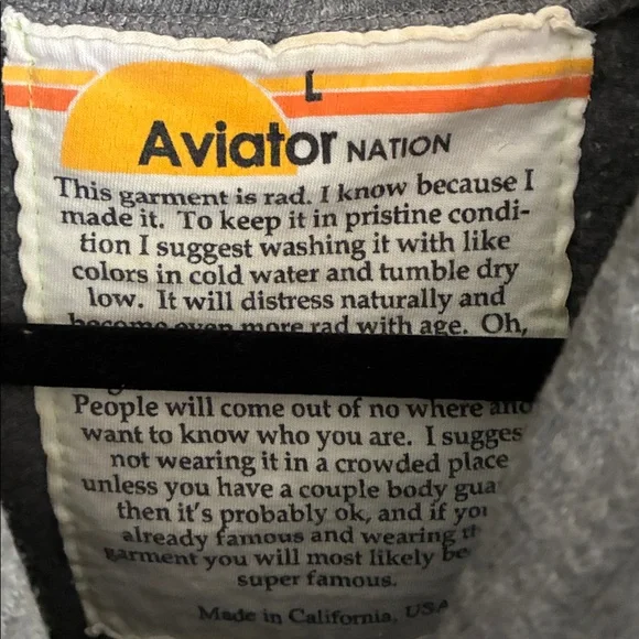 Aviator Nation Heather Gray Hoodie - Picture 4 of 8